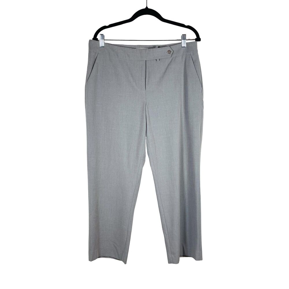 Calvin Klein Pants Womens 10 Gray Dress Career Trousers Straight Leg Stretch